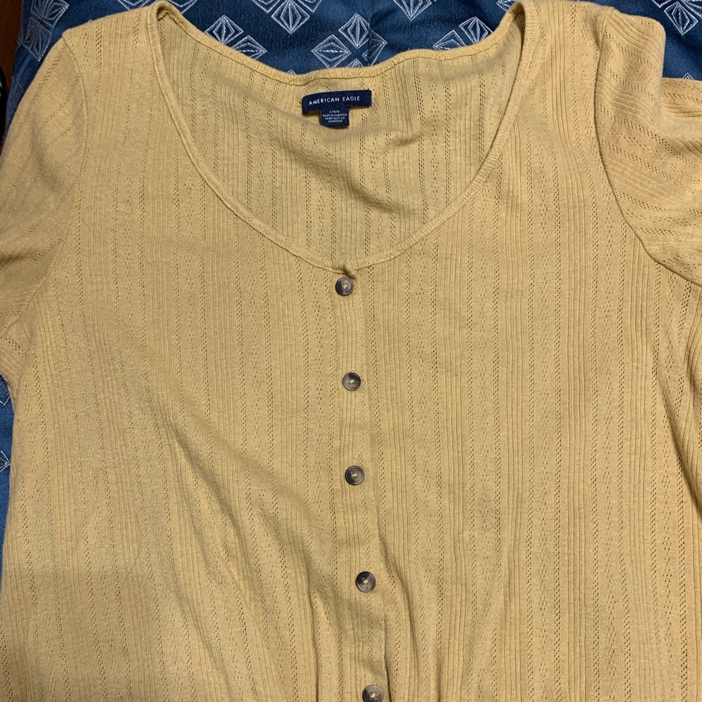 Crop top mustard color